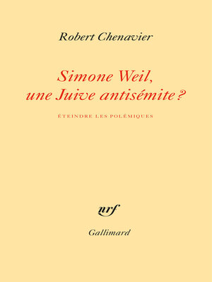 cover image of Simone Weil, une Juive antisémite ? Éteindre les polémiques